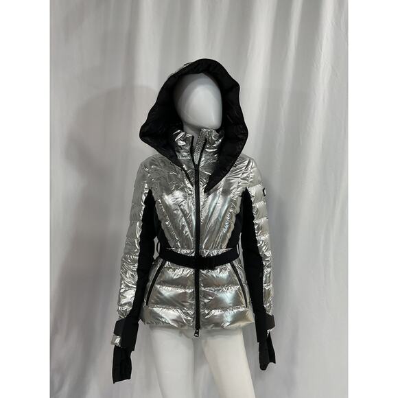 Mackage 'Elita' Silver Stand-Neck Down Coat Size XS - Picture 2 of 5